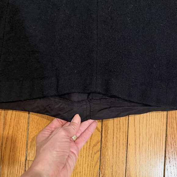 Vintage M.G. Kinsler The Great American Coat Wool Blend Black Long Coat USA Made - Picture 7 of 10